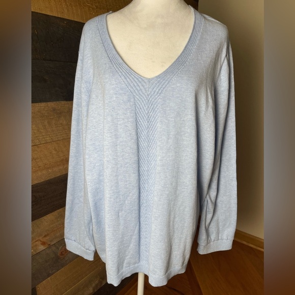 Talbots Sky Blue Lightweight Pullover Sweater, Plus Size 2X - Picture 1 of 8